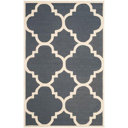 Safavieh Cambridge Hand Tufted Accent RugDark Grey & Ivory 2 ft.-6 in. x 4 ft. CAM140X-24